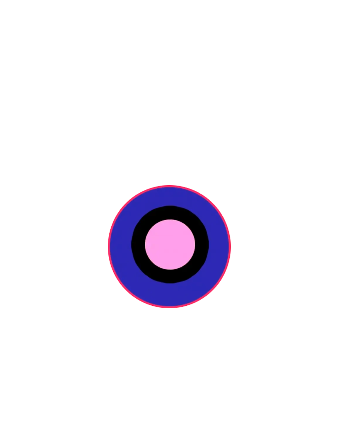 Imagen de un circulo azul y rosa